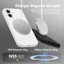 GONEZ Magnetic for iPhone 17 Case, [Compatible with MagSafe] Anti-Scratch Microfiber Lining & Screen Protector, Silicone Camera Control, Shockproof Slim Phone Cover 6.3 inch, White