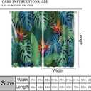 Tropical Leaf Decorative Window Curtains, Palm Leaves Summer Nature Jungle Plant Theme Window Drapes, for Living Room Bedroom 21(W)*45(L) 2 Panels (Decorative)
