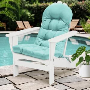 Patio Chair Cushions High Back Thicked Chair Pad Adirondack Chair Cushion, Waterproof and Fade-Resistant Patio Chairs Cushion Throw Rocking Chair Cushions Outdoor and Indoor,43in*20in (Lake Blue)