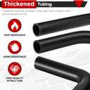 2pack 15 7/8" Length Gas Tank Fuel Filler Hose Replacement with 8 Clamps,1 1/2" ID 45 Degree Reinforced Gasoline Fuel Filler Neck Hose