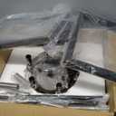 ANKYLHUA Small Black and Nickel Chandelier, 6-Lights Modern Pendant Light Fixture, Dining Room Light Fixture Geometric Chandeliers Industrial Hanging Lights for Kitchen Island Entryway Hallway Foyer Black Chandelier