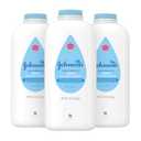 Johnson's Baby Powder with Naturally Derived Cornstarch, Aloe & Vitamin E., Hypoallergenic, No Added Parabens & Dyes for Gentle Baby Skin Care, 22 oz, Baby Essentials, 3 Pack