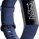 Replacement Bands Compatible with Fitbit Charge 4 / Fitbit Charge 3 Bands for Women Men, Silicone Fitness Sport Wristbands for Women Men Small Large (Navy)