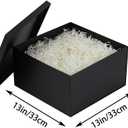 UoeRing 1Pcs Black Extra Large gift box with lids 13137 Inches gift boxes for presents,Birthday Box (include Ribbon, Paper Shred Filler Gift Card & Envelopes)