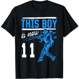 Cricket - This Boy is Now 11 Year old 11 th Birthday T-Shirt