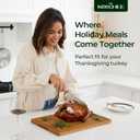 Keechee Wood Cutting Board, Carbonized Bamboo Cutting Boards Set With Smooth Surface & Easy Storage For Busy Kitchens, Ideal Charcuterie & Chopping, Durable, Knife-Friendly (4Pcs)