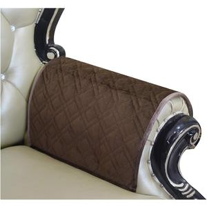 HAOMAIJIA Sofa Armrest Cover, Recliner Chair Arm Cover,Armchair Slipcover Non Slip Quilted Furniture Protector for Leather Sofa Couch (BLatte, 14 x14, 2 Pieces)