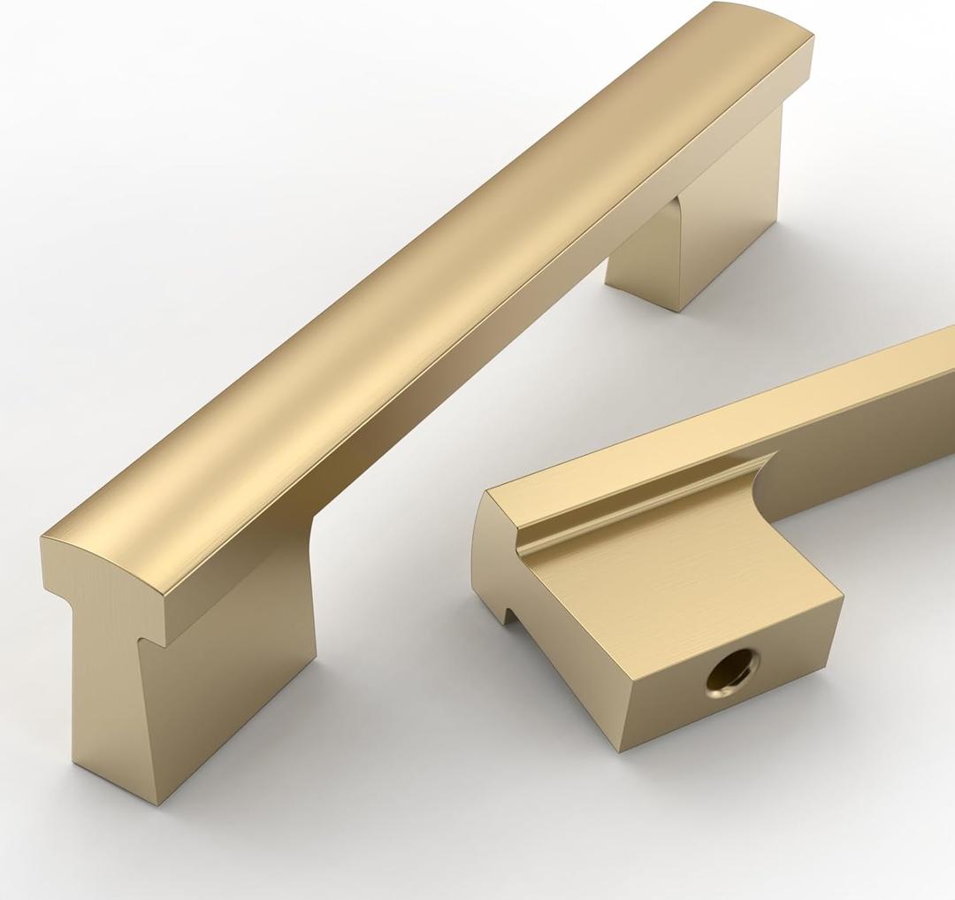 Asidrama 10 Pack 3.75 Inch(96mm) Champagne Bronze Cabinet pulls Kitchen Cabinet Handles, Cabinet Pulls Kitchen Cabinet Hardware for Cupboard Drawer Pulls