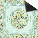 Green Chinoiserie Floral Bird Mahjong Mat 31.5 x 31.5 in, Traditional Flower Chinese Non-Slip Noise Reduction Gaming Mat for Table American Mahjong Poker Board Games Card Games Dominoes