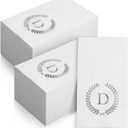 200 Pack Monogrammed Disposable Napkins Silver Foil Letter D Guest Napkins Initial Disposable Hand Paper Towels for Wedding Engagement Baby Shower Party Home Kitchen Bathroom Dinner Decorative Towels