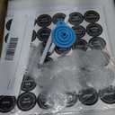 VIBRATITE 30 Pack Spice Jars with Acacia Lids, 4 oz Round Glass Jars Spice Containers Set with Labels, Pen, Funnel, Seasoning Storage Bottles with Shaker Lids for Rack, Cabinet, Drawer