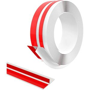 Door Draft Seal Weather Stripping Door Seal Strip Air Draft Stopper T-Shaped Silicone Seal Strip Door Gap Filler 1.97 in X 20 ft White