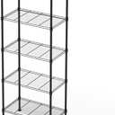 5 Tier Shelving Unit, 176 LBS Per Shelf Height Adjustable Narrow Storage Shelves, Heavy Duty Metal Garage Metal Shelves for Kitchen, Restaurant, Pantry, Laundry, 23"x 13.4"x 59", Black
