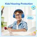 EarFun K3 Kids Headphones, USB Type C Over Ear Headphones for Kids, Volume Limit, HD Stereo Sound, Comfortable Fit, Foldable Wired Headphone for School/Travel/Boys/Girls/Tablet/iPad, Blue