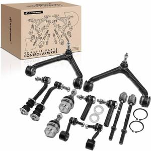 A-Premium Set of 12, Front Upper Control Arm, Lower Ball Joint, Inner Outer Tie Rod End, Front & Rear Sway Bar Link, Compatible with Dodge Durango 2004-2009, Chrysler Aspen 2007-2009