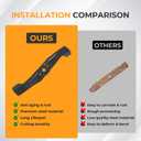 72531-VH7-000 & 72511-VH7-000 Lawn Mower Blade Compatible with 21 inch Deck Hon da HRX217 HRX537 HRX537C HRR216PKU HRR216VYU HRX217K1 HRX217K2 HRX217K3 HRX217K4 MicroCut Twin Blade Set