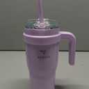 REDUCE 40 oz Stainless Steel Tumbler with Handle - Dual-Wall Vacuum Insulated Travel Mug, Sweat-Proof Lid & Reusable Straw - Keeps Drinks Cold for 24 Hrs, Fits Cupholders, Dishwasher Safe - Lilac Bud