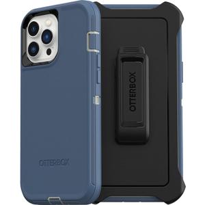 OtterBox iPhone 13 Pro Max & iPhone 12 Pro Max Defender Series Case - Fort Blue, Rugged & Durable, with Port Protection, Includes Holster Clip Kickstand