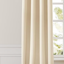 Blackout Curtains Room Darkening Thermal Insulated Drapes Solid Window Treatment Set Grommet Top Light Blocking Curtain for Living Room Bedroom (1 Panel, W52 x L108 Inch, Beige Cream)