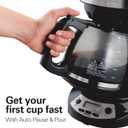 Hamilton Beach 12 Cup Programmable Drip Coffee Maker Machine, Regular & Bold Brew Options, Auto Pause and Pour, Glass Carafe, Black with Stainless Accents (46299J)