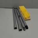 Floor Scrubber Brush with Long Handle for Deck Cleaning, 52'' Stiff Bristle Scrub Broom for Shower, Bathroom, Boat, Concrete, Carpet, Garage (Yellow)