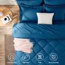 CozyLux Full Size Comforter Sets Teal - 7 Pieces Bed in a Bag Full, Luxury Soft Bed Set for All Seasons, Bedding Set with Down Alternative Comforter, Sheets, Pillowcases & Shams