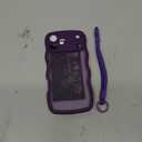 DOMAVER for iPhone 17 Pro Max Case for Women, 1X Screen Protector+1X Wrist Strap, Compatible With MagSafe Full Camera Protection Cute Wave Matte Phone Case for iPhone 17 Pro Max, Deep Purple