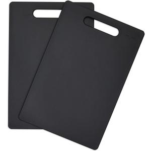 Farmlyn Creek Small Plastic Cutting Board - Bar Cutting Board for Charcuterie - Chopping Surface with Easy-Grip Handle - Compact Prep Mats for Kitchen Prep - Pack of 2, 7.7 x 11.6 in
