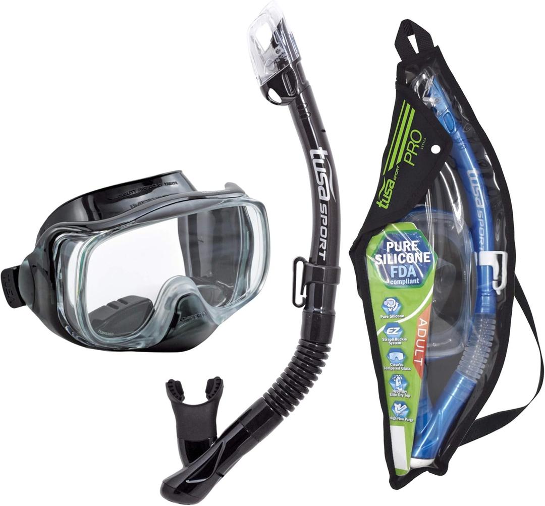 TUSA Sport Adult Imprex 3D Purge Mask (Black/Black (w/reusable bag))