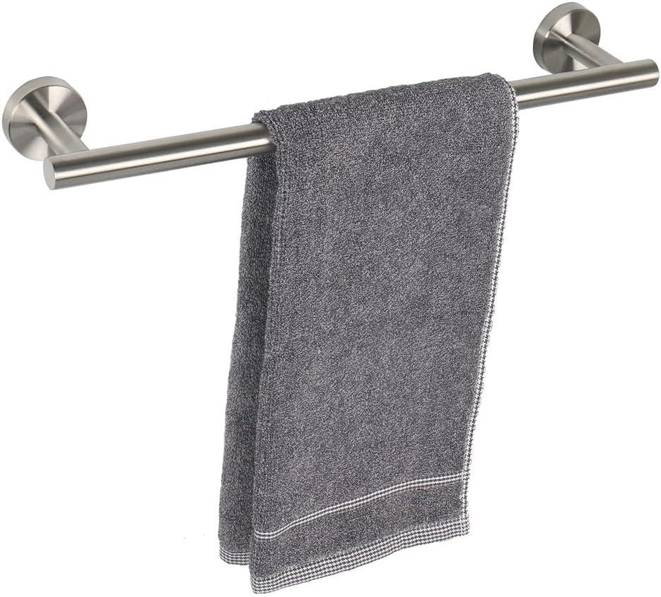 TocTen Bath Towel Bar - Thicken SUS304 Stainless Steel Bathroom Towel Holder, Towel Rod for Bathroom Heavy Duty Wall Mounted Towel Rack Hanger (18IN, Brushed Nickel)
