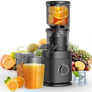 Juicer Machines, Cold Press Juicer Professional for Maximum Nutrients & High Yield, Ultra-Quiet Motor Efficient with Leafy Greens to Hard Vegetables, Easy to Clean Design, Black