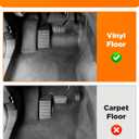 Car Floor Mats for Ford Transit 2022 2023 2024 2025 2026, Fit Vinyl Floor Only (Not Fit for Connect), Custom Fit All-Weather TPE Liners for Transit 150 250 350 Heavy-Duty Black Van Accessories
