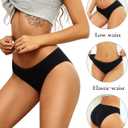 ALL OF SHE Womens Underwear Cotton Hipster Panties Breathable Sexy Cheeky Stretch Soft Ladies Bikini Underwear 6 Pack S-XXL (L)