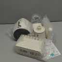 Manual Rotary Cheese Grater with Handle, 5 in 1 Replaceable Stainless Blades Cheese Shredder,Strong Suction Base Vegetable Slicer with Cleaning Brush & Bonus Storage Box for Blades (White)