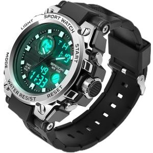 Versatile Men's Waterproof Watch Essential for Sports & Outdoor Activities! Multi Function Features: Date, LED Back Light, Alarm, and Stopwatch! Grab Yours Now!