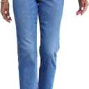 OFLUCK Straight Leg Mom Jeans for Women High Waisted Trendy Ankle Jeans Boyfriend Denim Tapered Leg Pants (10, Indigo)