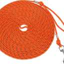 Reflective Cat Leash -30FT Cat Cable Out Escape Proof Walking Leads Yard Long Durable Safe Personalized Extender Leash Traning Play Outdoor for Puppies/Kittens/Rabbits/Small Animals (Orange)