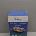 50 Pack (100-Piece) 24 oz Meal Prep Containers Reusable with Lids, Sturdy Leakproof & Food Safe, Microwave, Freezer, Dishwasher Safe Prep Containers, To Go Take Out Plastic Food Storage