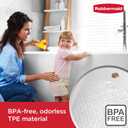 Rubbermaid INSTAMAT Bath Tub Shower Mat, Non-Slip Tub Mat with Suction Cups, Bath Mat Hangs on Showerhead for Quick Dry, 27.2 x 15.2 Inch, BPA-Free, Easy to Clean, for Inside Tub or Shower, Clear