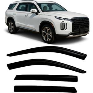 2020-2025 Tape-on Rain Guards for Hyundai Palisade Side Window Deflector Visors SE SEL XRT Limited Calligraphy Durable Tinted Vent Shade 2021 2022 2023 2024