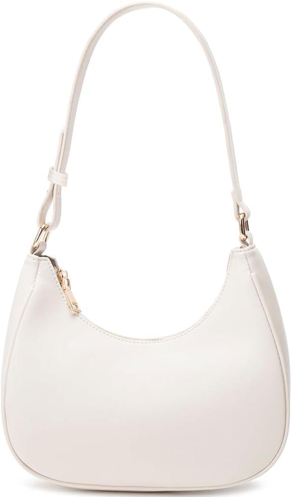 WSRYDJDL Crescent Shoulder Bags for Women Cute Hobo Tote Handbag Under the Arm Purses Mini Clutch Purse with Zipper Closure