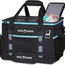 INSMEER Soft Cooler Bag with Hard Shell & 2 Cup Holders, Portable 40L/70 Cans Collapsible Cooler Bags Insulated with Leakproof for Travel, ice chests and Cooler Lunch Box for Beach Camping Picnic