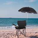 2 Pack Beach Chair with Umbrella Folding Camping Beach Chairs with Canopy Portable Chairs with Cup Holder Carrying Bag for Camping Hiking Travel Picnic Outdoor Events (Black and Green), 30.7 x 18.9 x 19.7 inches