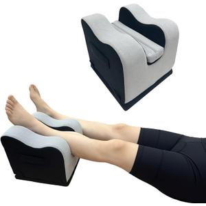 Adjustable Knee Replacement Pillow for Recovery - 4 Heights Leg Elevation Pillow for Post Surgery Sleeping - Full Leg Extension Device for ACL MCL TKR Rehab - Medical Foam & Comfortable Cover