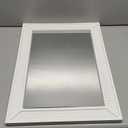 Rattan Trim Wall Mirror, 18' x1.25' x 23.75' , White