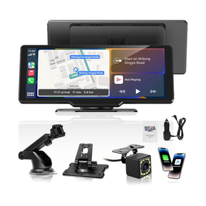 Portable Carplay Screen for Car, 10.26" Wireless Carplay Car Stereo & Android Auto Car Play Touchscreen with 1080P Backup Camera,GPS Navigation,Voice Control,5.0 Bluetooth (10.26inch)