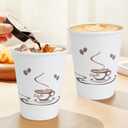Lamosi Coffee Cups 12 oz 500 Pack, Disposable Paper Cups for Hot or Cold Drinks, Insulated Leakproof Cup for Cafe, Office, hotel and Home