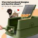 Stainless Steel Litter Box | Enclosed Cat Litter Box with Lid for Big Cats