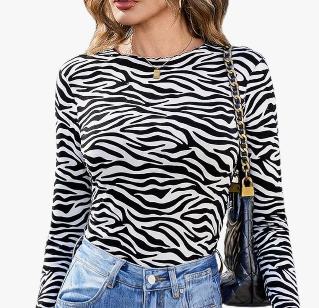 WDIRARA Women's Plus Size Floral Print Sheer Mesh Top Round Neck Long Sleeve Blouse, XXL