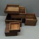 6 Pack Wooden Buffet Risers Display Stands, Stackable Wood Cupcake Display Stand for Party Rustic Cake Stands Farmhouse Wooden Display Box for Dessert Wedding Birthday Baby Shower Christmas